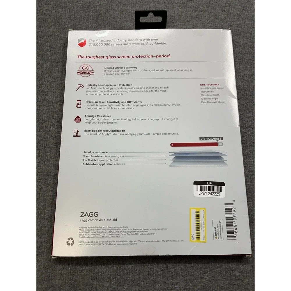 (3 For 1) Zagg Invisible Shield‎ Glass + Shield for iPad Pro 11